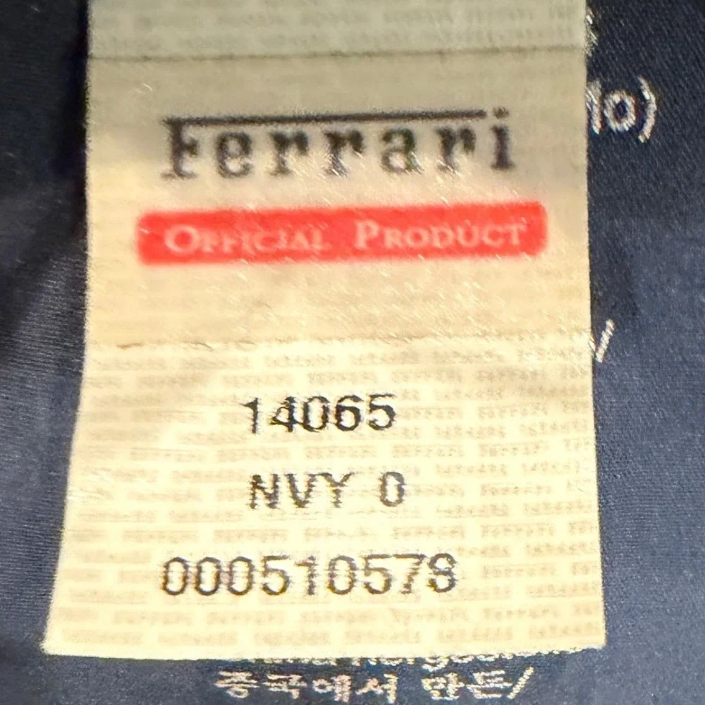 Ferrari Black Baseball Cap with White Prancing Horse
